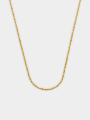 Yellow Gold & Sterling Silver Sparkle Rope Chain