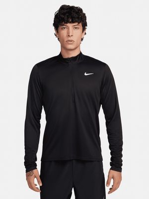 Mens Nike Dri-Fit Pacer 1/2 Zip Black Long Sleeve Top