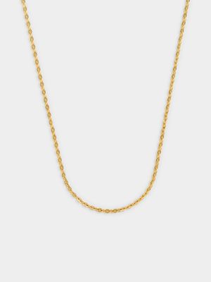 Yellow Gold & Sterling Silver Flat Anchor Chain
