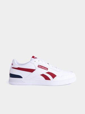 Mens Reebok Court Advanced Clip White/Red Sneaker