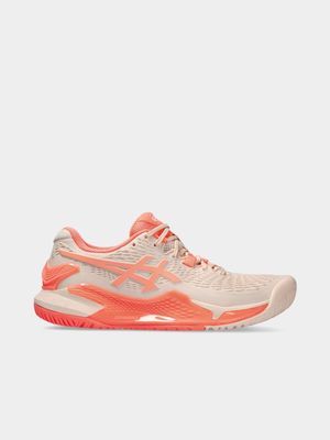 Womens Asics Gel-Resolution 9 Pearl Pink/Sun Coral Court Shoes