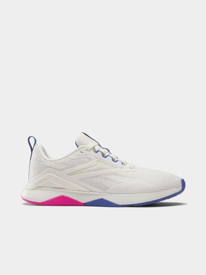 Womens Reebok Nanoflex 2 White/Blue/Pink Training Shoes
