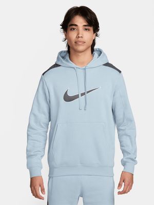 Mens Nike Sportswear Fleece Light Blue Hoodie