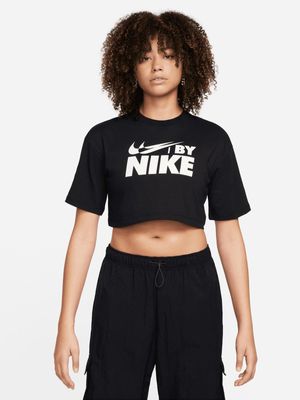 Womens Nike Sportswear Black Crop Tee
