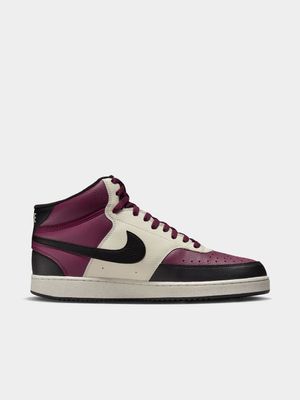 Nike Court Vision Mid Next Nature Men's Burgundy/Black Sneakers