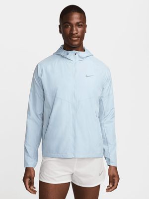 Mens Nike Miler Repel Light Blue Running Jacket