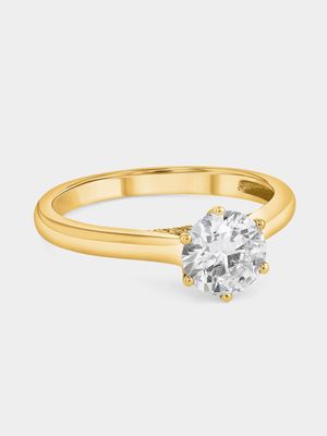 Yellow Gold 1ct Lab Grown Diamond Solitaire Ring