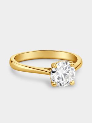 Yellow Gold 1.50ct Diamond Round Solitaire Ring LI RNG L/SI
