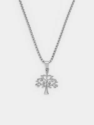 Gents Tree of Life Pendant Stainless Steel Necklace