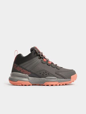 Womens Hi-Tec Glacier Mid W Ultimate Grey/Burnt Coral Trail Running Shoes