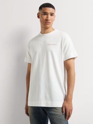 Men's Union-DNM Sound System White Cotton T-Shirt