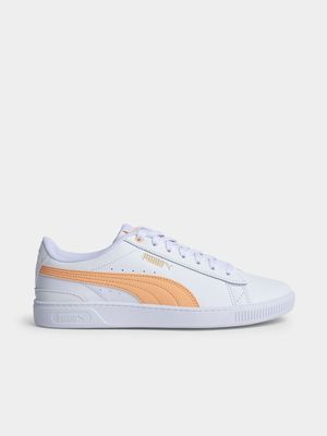 Womens Puma Vikky V3 White/Orange Sneakers