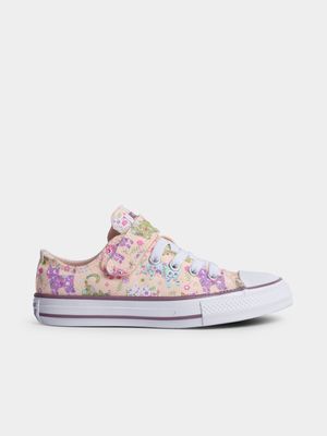 Kids Converse Chuck Taylor All Star 2V Floral Pink Sneaker