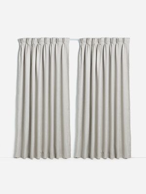 Jet Home Cream Chloe Blockout Taped Curtain 230x218