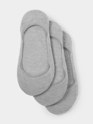 Ts Invisible 3-Pack Non-Slip Grey Socks