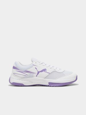 Womens Puma Varion II White/Lavender Court Shoes