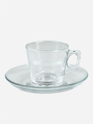 village espresso cup & saucer glass