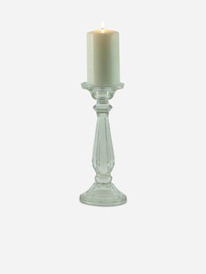dinner/pillar candle holder glass 25cm