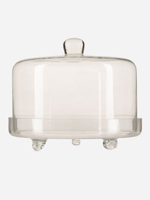 Cake Stand With Glass Dome 28cm