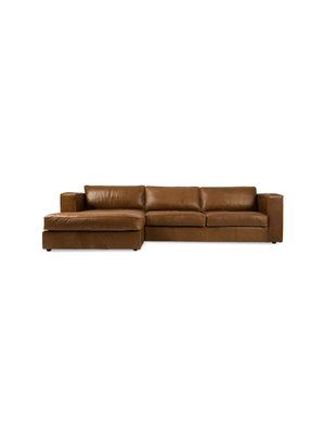 Huxley Corner Couch Leather Sylvana Ginger