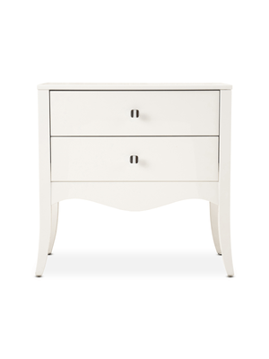 Scarlet Bedside Chest White Lacquer