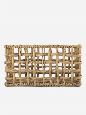 ss storage basket hyacinth woven weave large