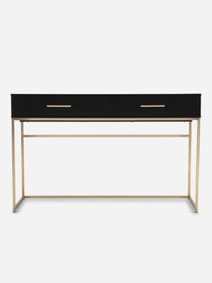 Morris Dressing Table Black And Brass