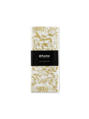 tissue paper white/gold festive 4 pack