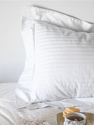 Granny Goose Self Stripe Continental Pillowcase Set