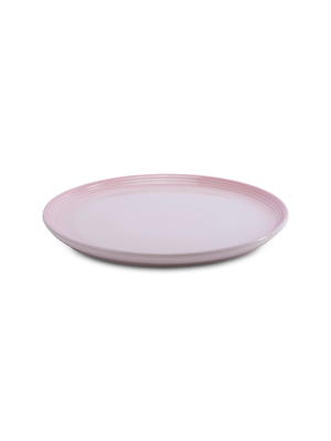 le creuset coupe dinner plate shell pink  27cm