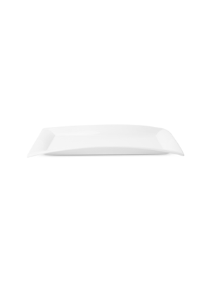 @home rectangle curved platter white 58cm