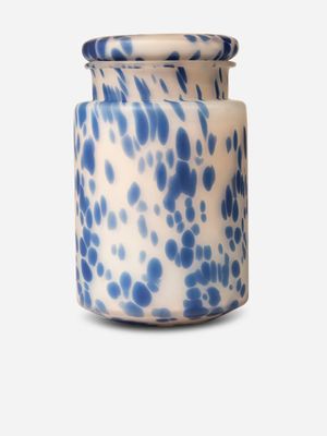 Jar Candle Nipped Speckled Blue Large