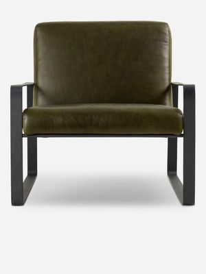 roma chair leather sylvana forest green