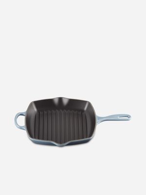 le creuset square skillet grill chambray 26cm