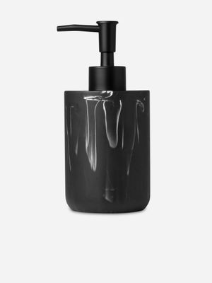 Marble Resin Dispenser Black 16.6x7.5cm