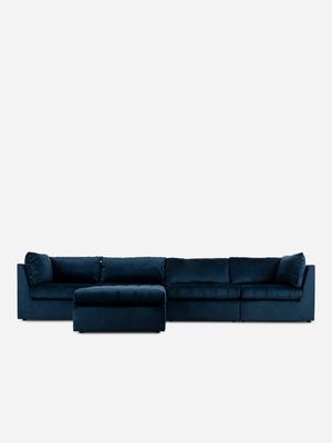 Oslo 5 Piece Modular Sofa FibreGuard Velvet