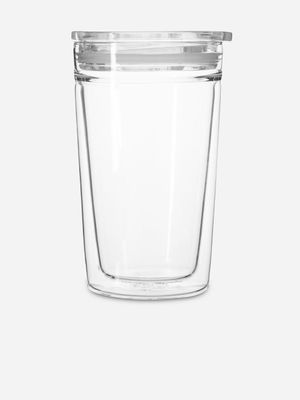 baccarat cafe glass with lid 380ml