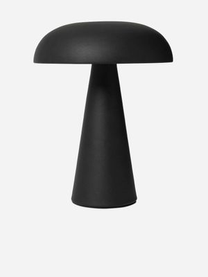 rechargeable table lamp dome black 15x21cm