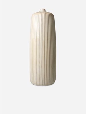 Fluted Earthenware Floor Vase Medium