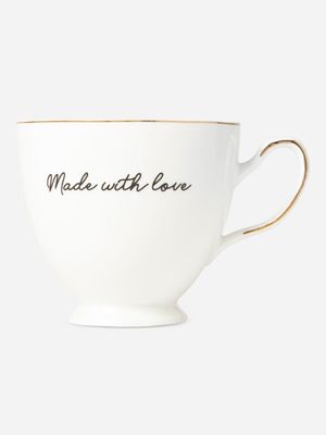 Made With Love Newbone China White Mug