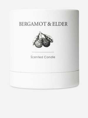 Embossed Jar Candle Bergamot & Elder 8.5cm