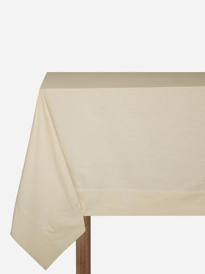 Tablecloth Cotton Wide Hem Natural
