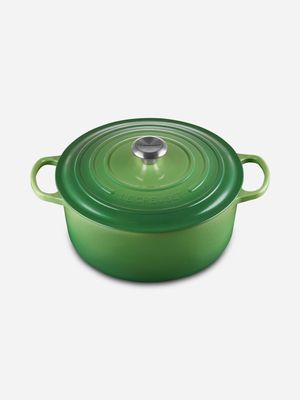 le creuset round cocotte 28cm bamboo