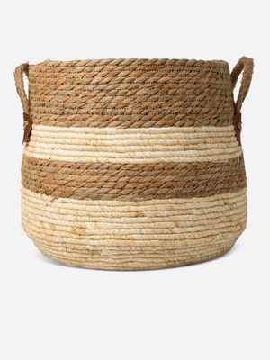 Seagrass & Maize Basket Neutral 31 x 36cm