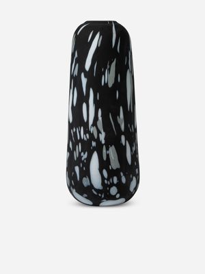 Black Spotty Artisanal Vase 37 x 15cm