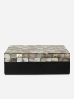 Mother Of Pearl Parquet Box 6 x 15 x 20cm