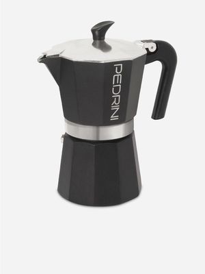Pedrini Aroma Coffee Maker 6 Cups Black