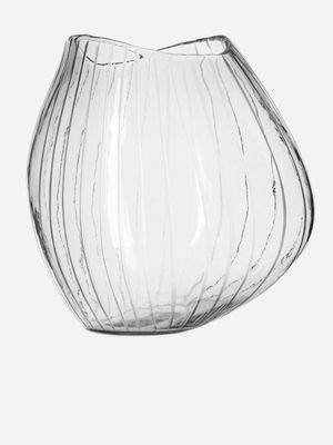 Organic Lined Short Vase 25 X 23cm