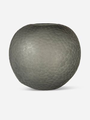 Grey Cut Pattern Artisanal Vase Large