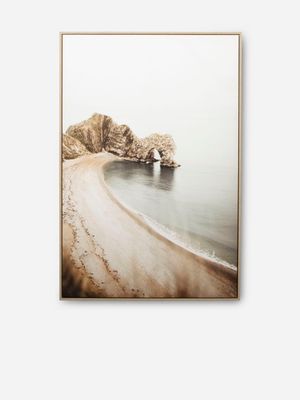 Framed Curved Beach 83 x123cm